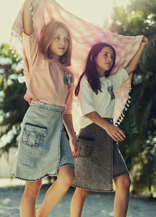 Structure Denim Wrap Skirt