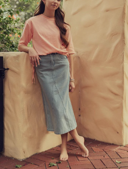 Denim Maxi Skirt