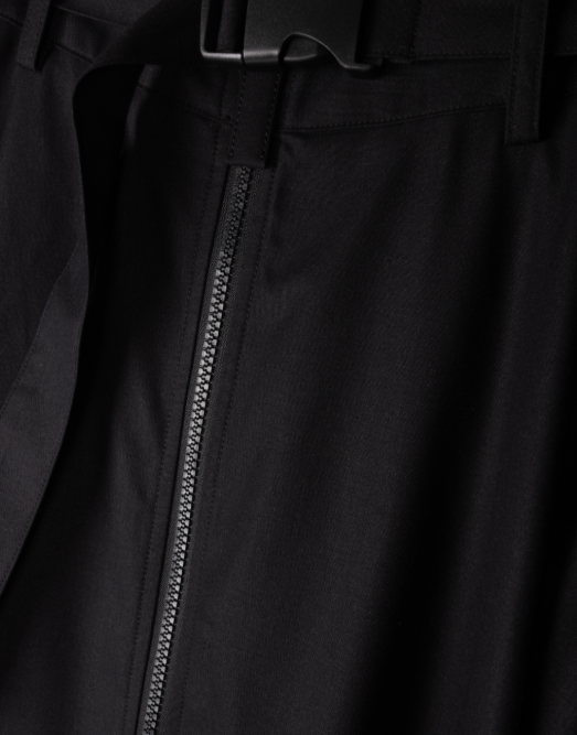 Wool Zipper Buckle Down Skirt