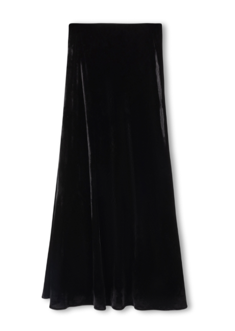 Velvet Maxi Slip Skirt