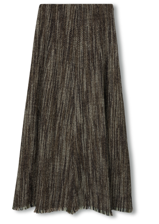 Woven Wool Maxi Skirt