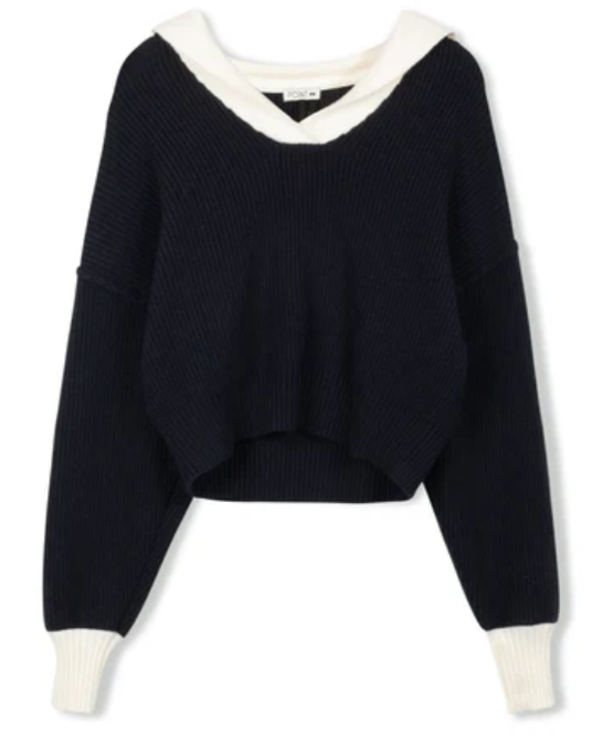 Point Chunky Knit Sailor Sweater