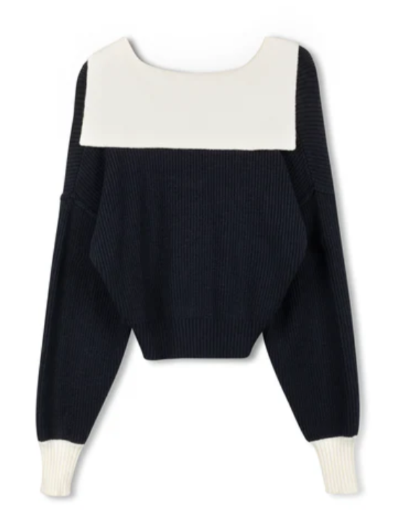 Point Chunky Knit Sailor Sweater
