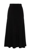 Ribbed paneled Midi Sweat Skirt