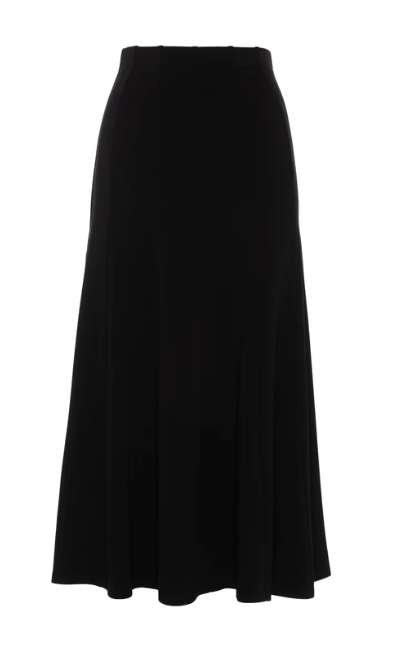 Ribbed paneled Midi Sweat Skirt