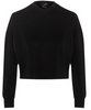 Ribbed V Neck Cropped Sweat Shirt