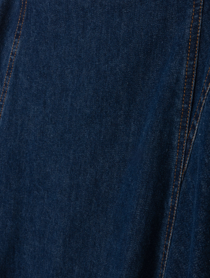 Vibe Denim Stitch Maxi Skirt