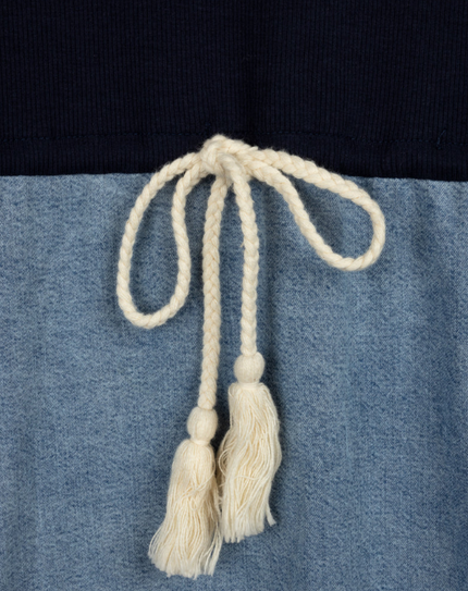 Vibe Ribbed and Chambray Pocket Dress