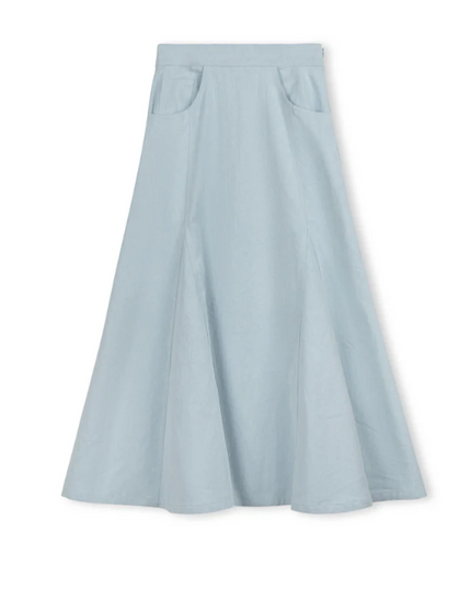 Vibe Open Panel Denim Maxi Skirt