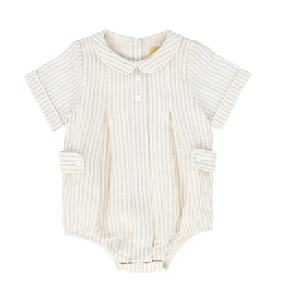 Le Bourdon Linen Pleat Romper