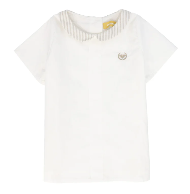 Le Bourdon Linen Collar Blouse