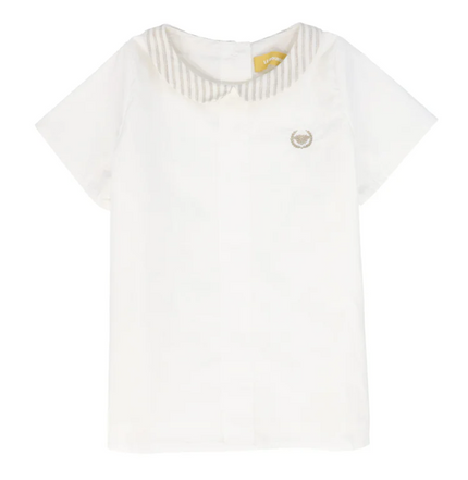 Le Bourdon Linen Collar Blouse