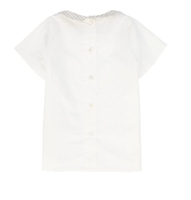 Le Bourdon Linen Collar Blouse
