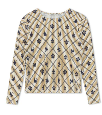 Point Printed Jersey Crew