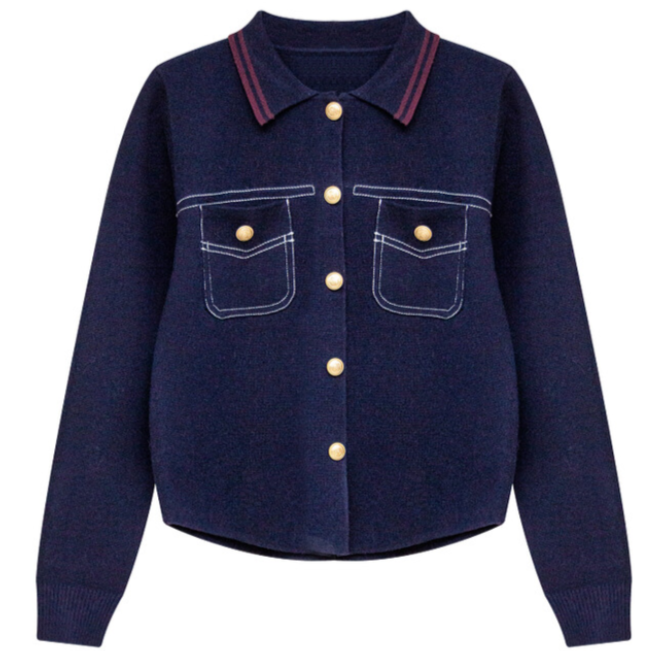 Dion Knit Stitching Detailed Blazer