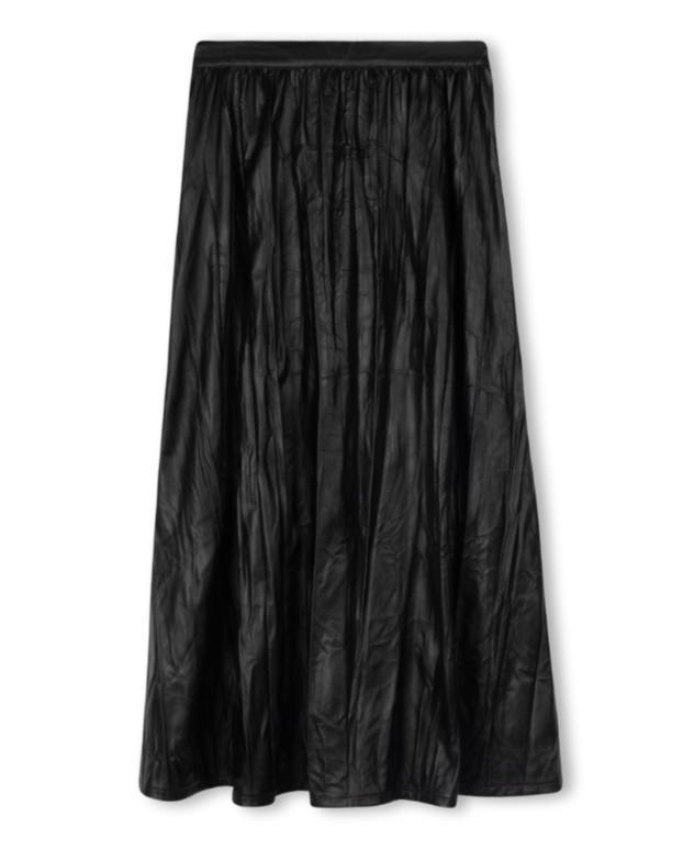 Alana Leather Pleated Skirt