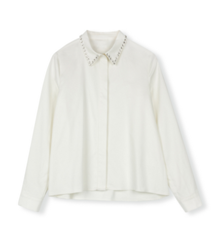 Beaded Detailed Poplin Blouse