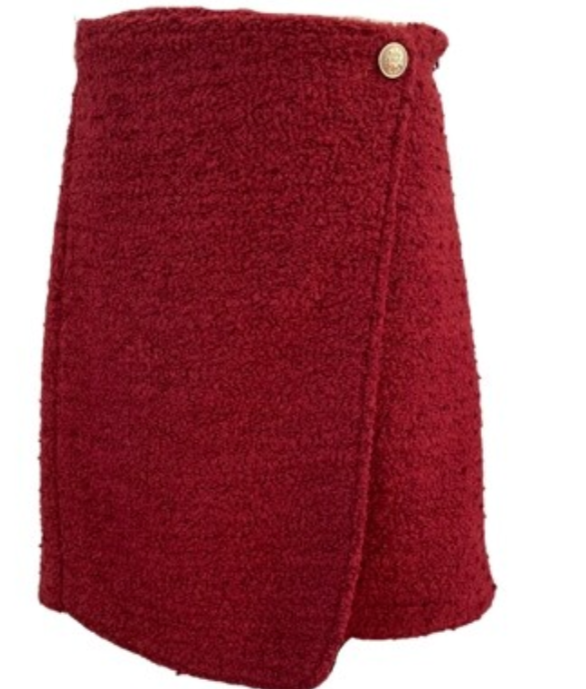 Tore Boiled Wool Wrap Skirt