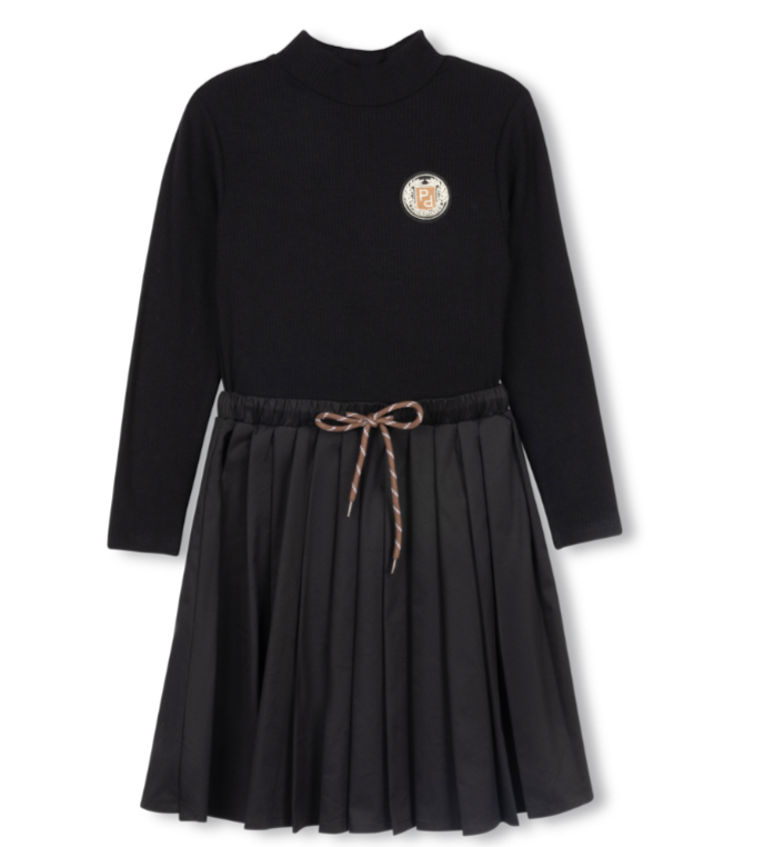 Raincoat Ribbed Emblem Dress