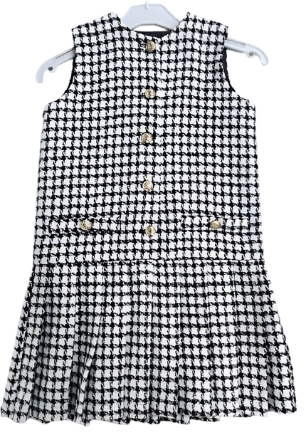 Plaid Button Detailed Jumper
