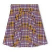 pleated panel plaid skirt