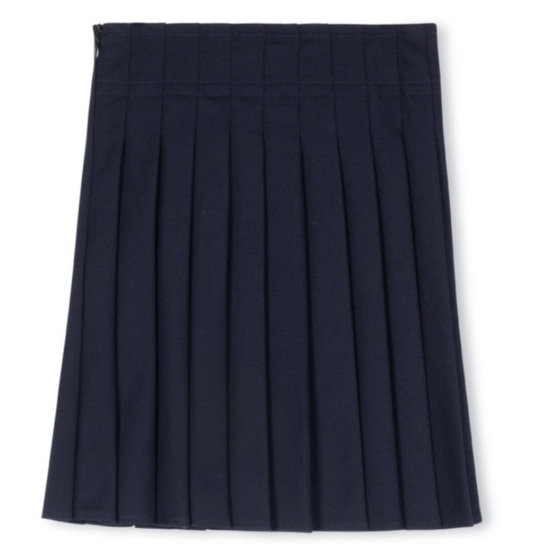 pleated side zipper skirt