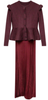 Peplum Cardigan Pleated Maxi Dress