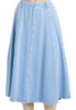 Jean Panel Midi Skirt w Pockets