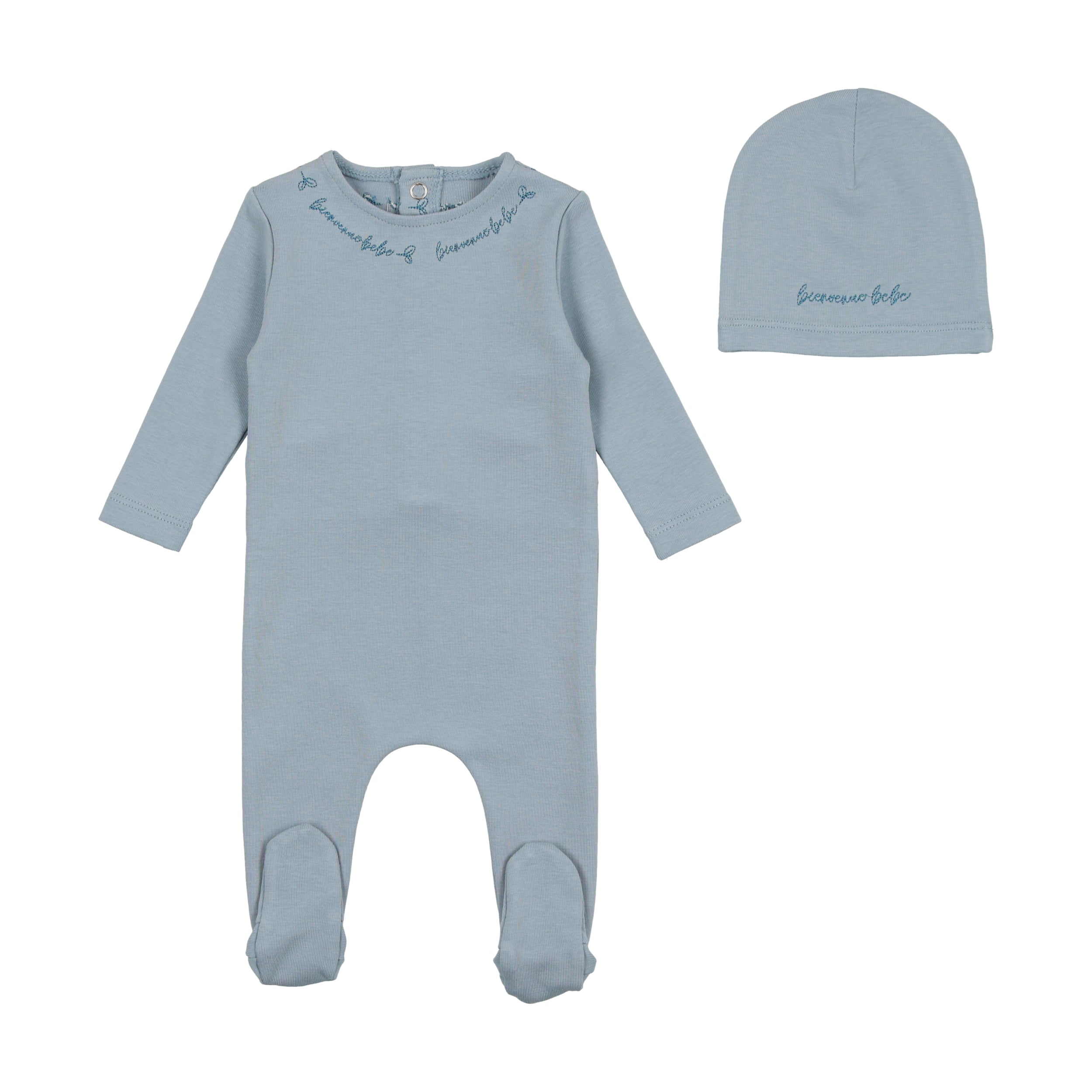Script Cotton Footie W Beanie