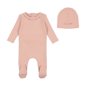 Script Cotton Footie W Beanie