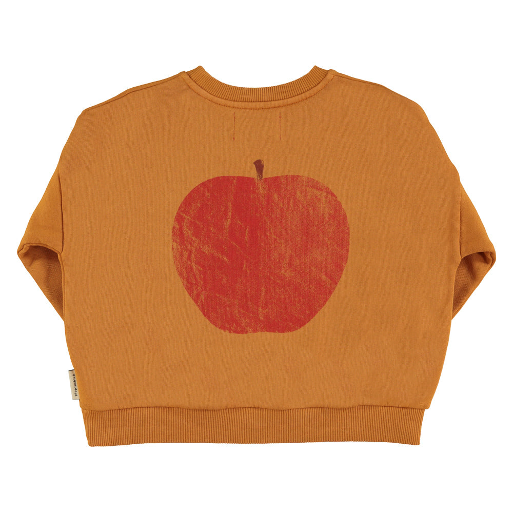 Camel Sweatshirt with apples farm print