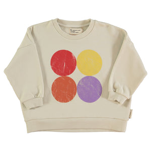 Sweatshirt w multicolor circles