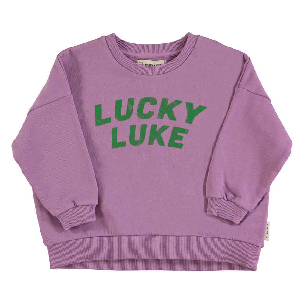 Mauve Sweatshirt w lucky luke print