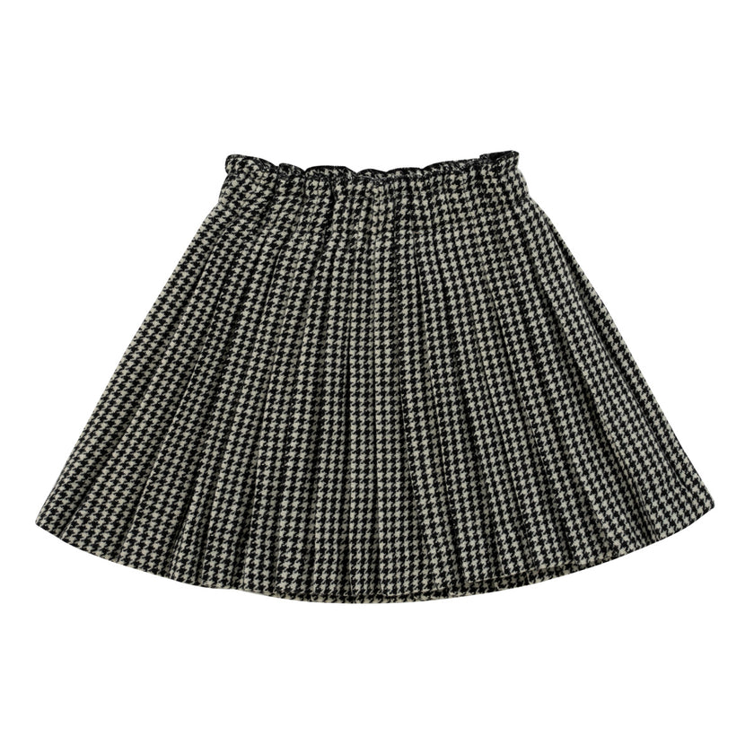 pleat houndstooth skirt
