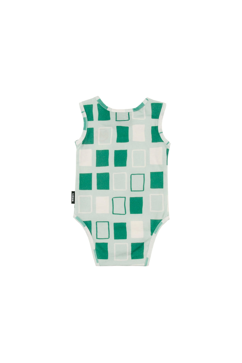 Loud Green Abstract Baby Romper