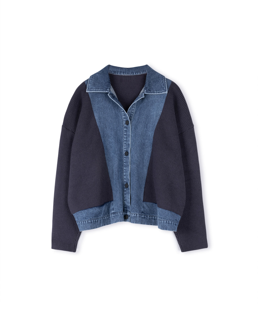 Knit And Denim Jacket