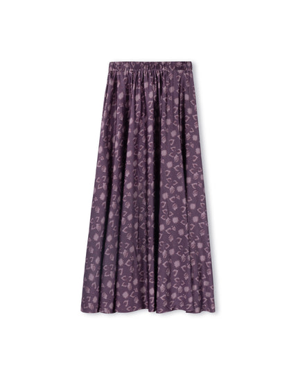 Silk Print A-Line Skirt