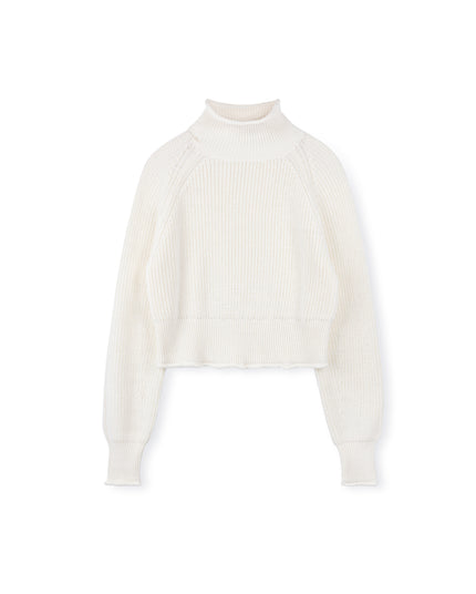 solid chunky knit sweater