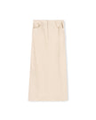 Frayed Seamed Maxi Skirt