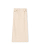 Frayed Seamed Maxi Skirt