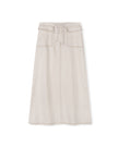 Toggle Denim Maxi Skirt