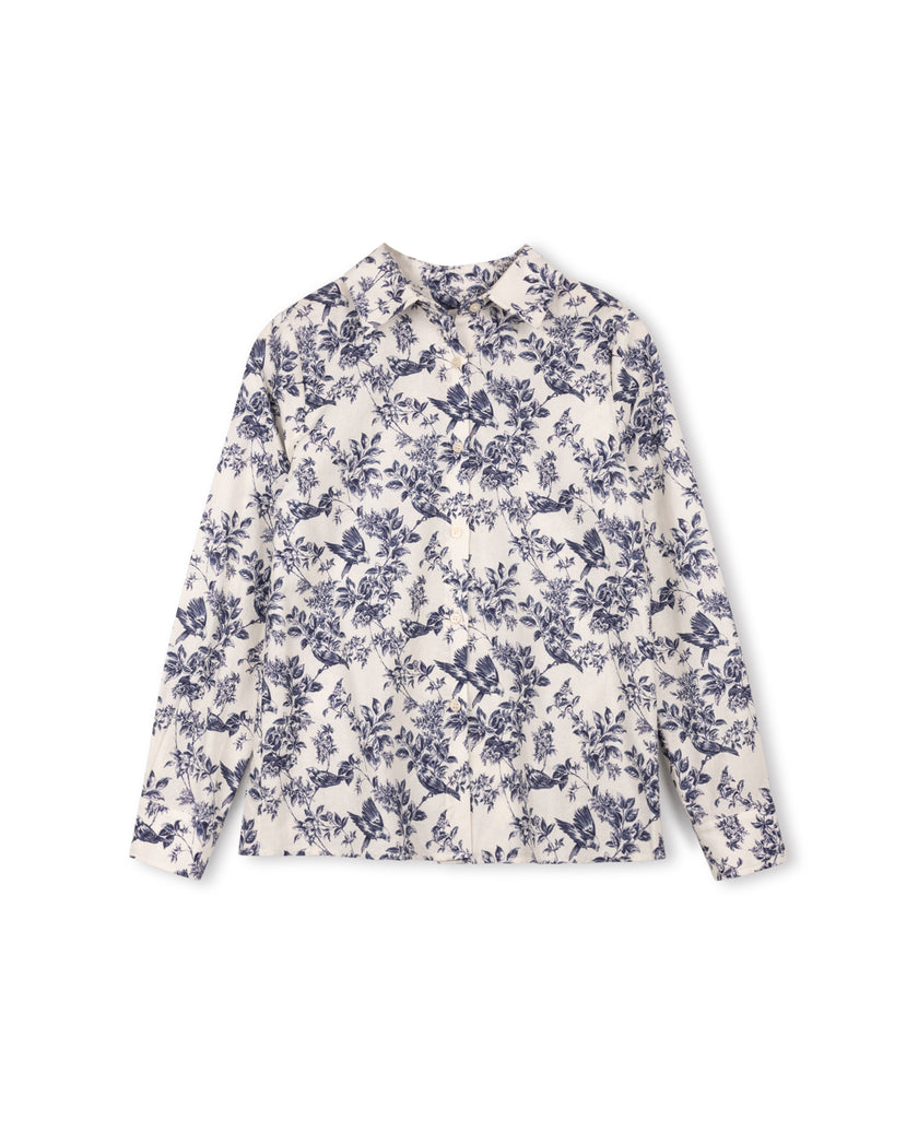 Printed Linen Blouse