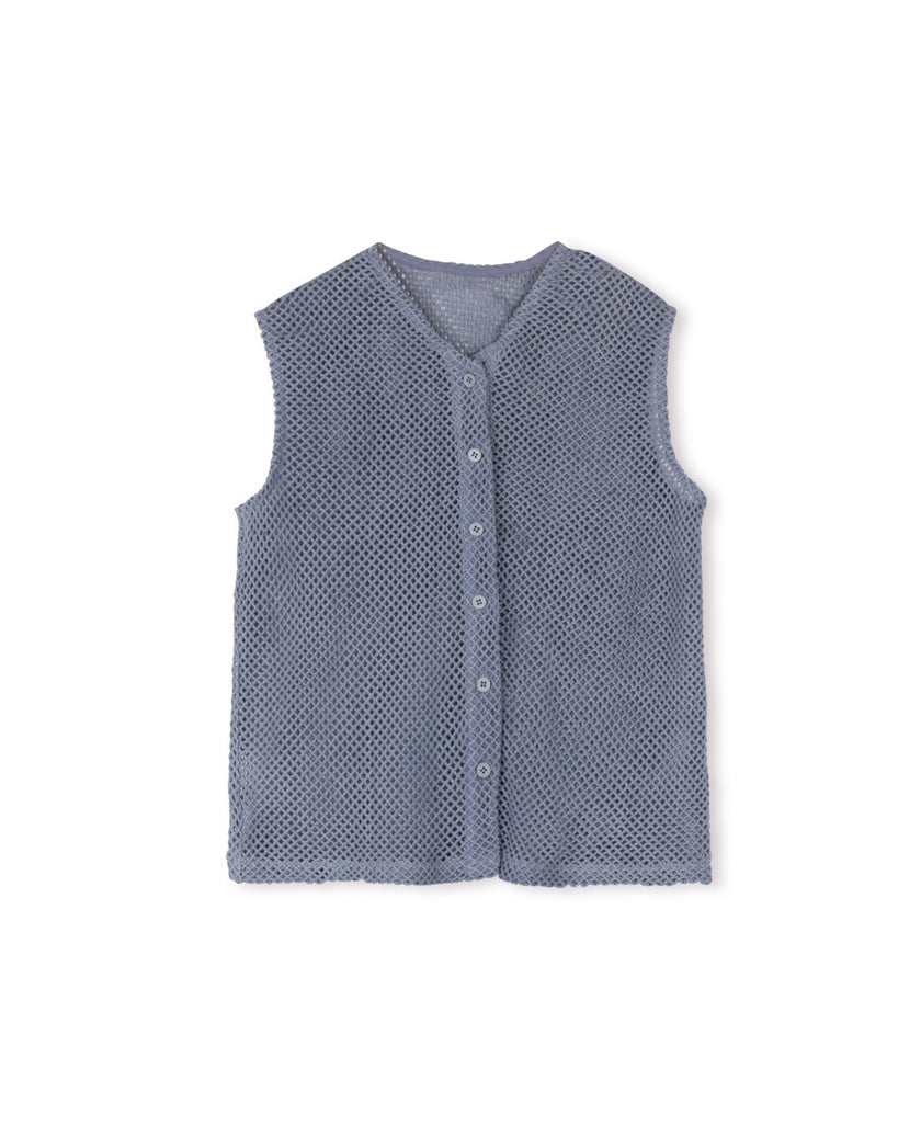 V-neck Crocheted Vest