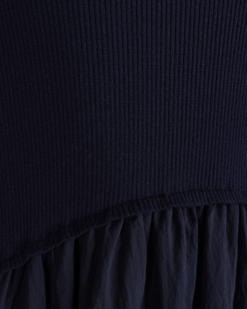 Knit and Taffeta Dress