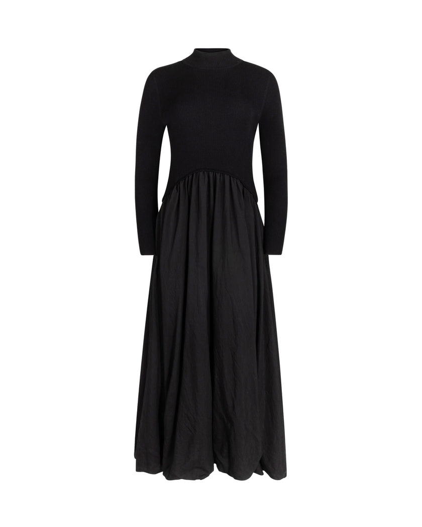 Knit and Taffeta Dress