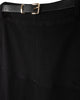 Drop Seam Paneled Denim Skirt