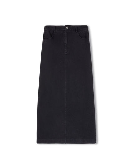 Denim Straight Maxi Skirt