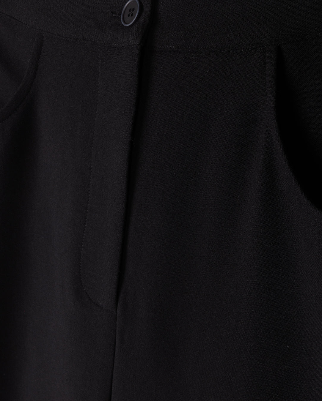 Fly Front Wool A-Line Skirt