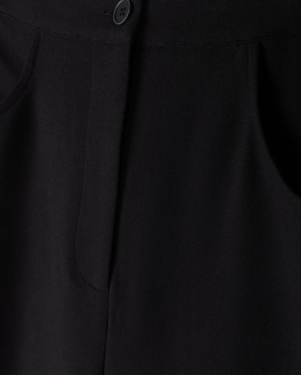 Fly Front Wool A-Line Skirt