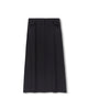 Fly Front Wool A-Line Skirt